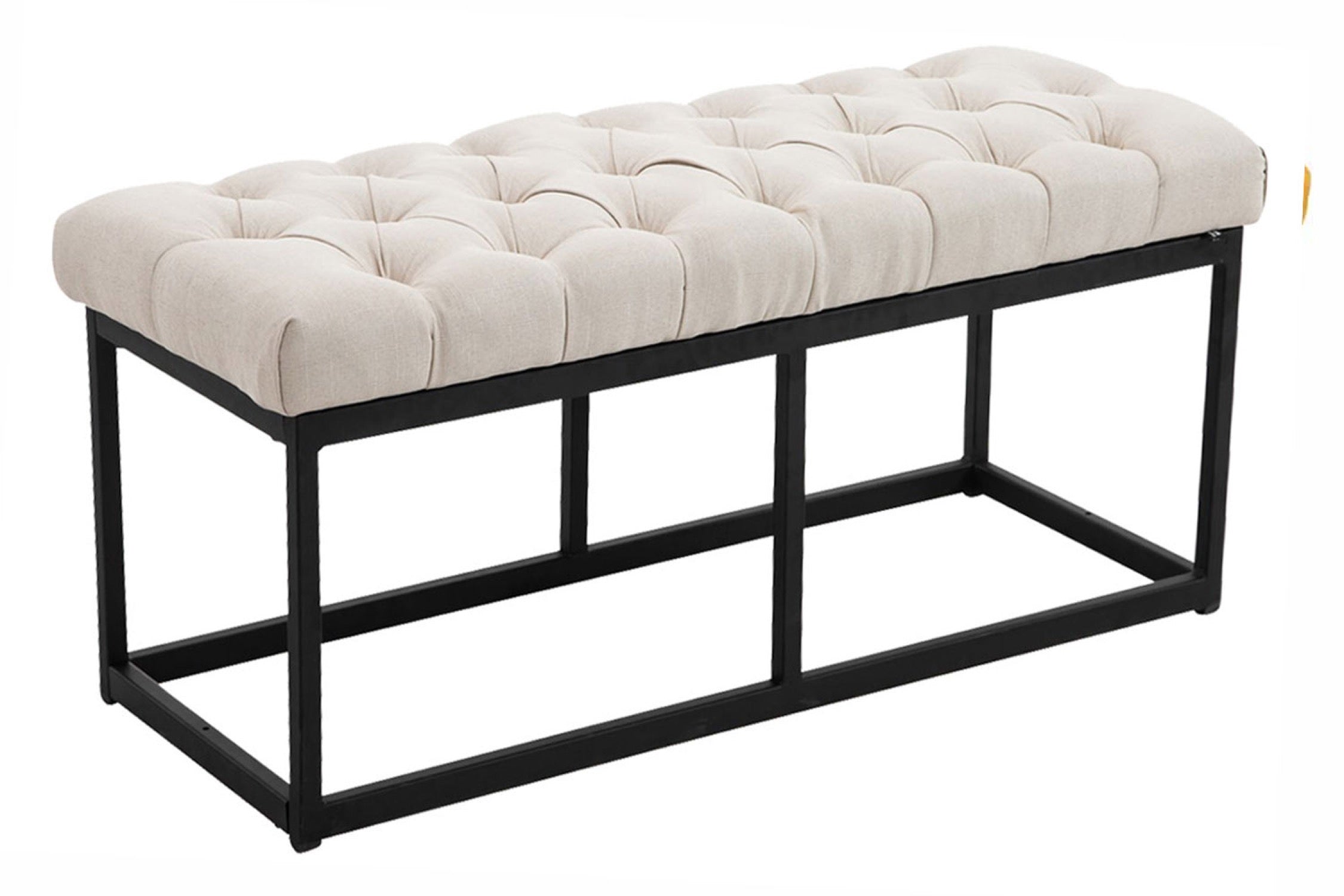 TPFLiving Sitzbank Amor Stoff - Gestell matt schwarz - 100 TPFLiving Sitzbank Amor Stoff - Gestell matt schwarz - 100