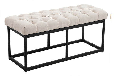 TPFLiving Sitzbank Amor Stoff - Gestell matt schwarz - 100 TPFLiving Sitzbank Amor Stoff - Gestell matt schwarz - 100