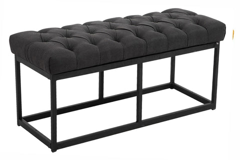 TPFLiving Sitzbank Amor Stoff - Gestell matt schwarz - 100 TPFLiving Sitzbank Amor Stoff - Gestell matt schwarz - 100