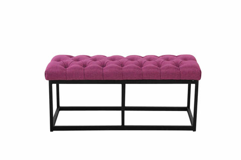 TPFLiving Sitzbank Amor Stoff - Gestell matt schwarz - 100 TPFLiving Sitzbank Amor Stoff - Gestell matt schwarz - 100