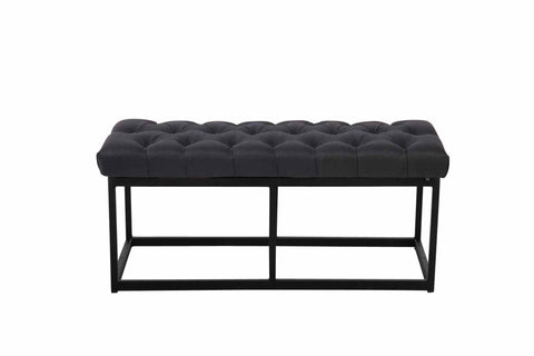 TPFLiving Sitzbank Amor Stoff - Gestell matt schwarz - 100 TPFLiving Sitzbank Amor Stoff - Gestell matt schwarz - 100