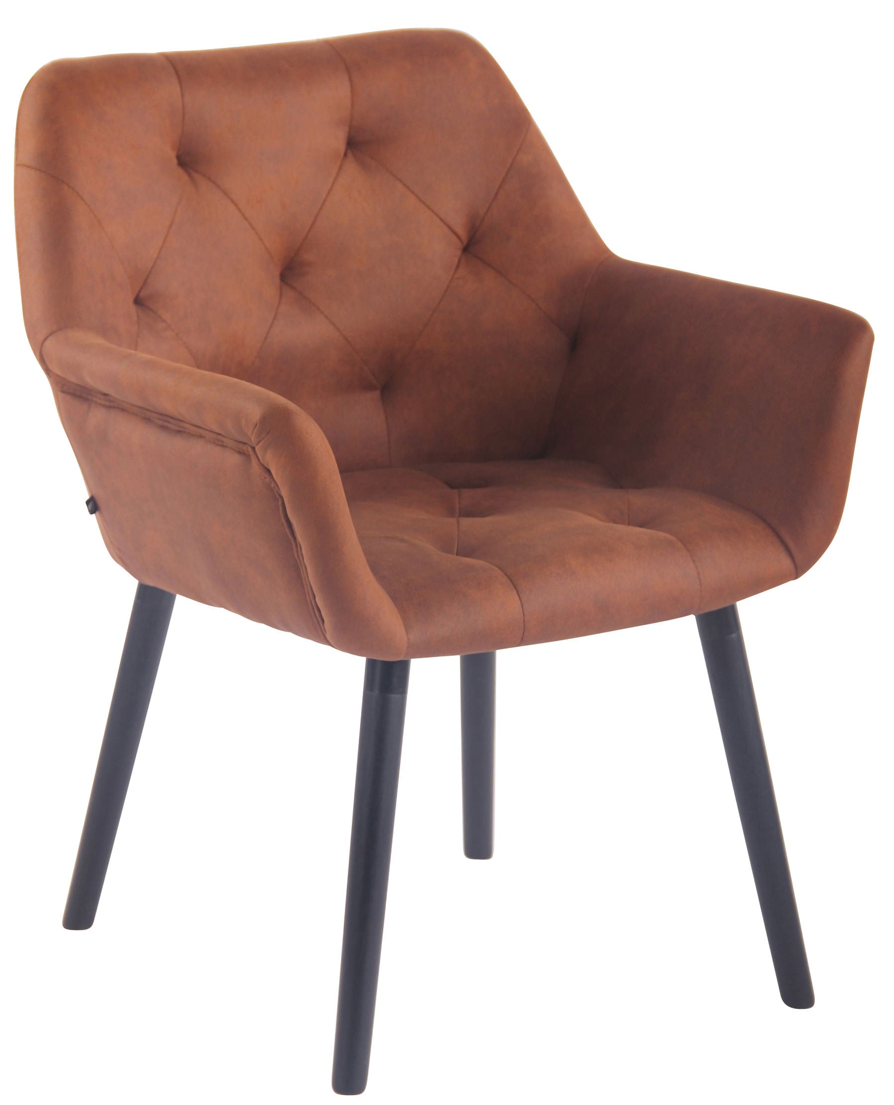 TPFLiving Esszimmerstuhl Cassy Vintage Kunstleder Gestell Buchenholz Schwarz TPFLiving Esszimmerstuhl Cassy Vintage Kunstleder Gestell Buchenholz Schwarz