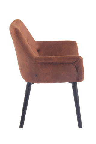 TPFLiving Esszimmerstuhl Cassy Vintage Kunstleder Gestell Buchenholz Schwarz TPFLiving Esszimmerstuhl Cassy Vintage Kunstleder Gestell Buchenholz Schwarz