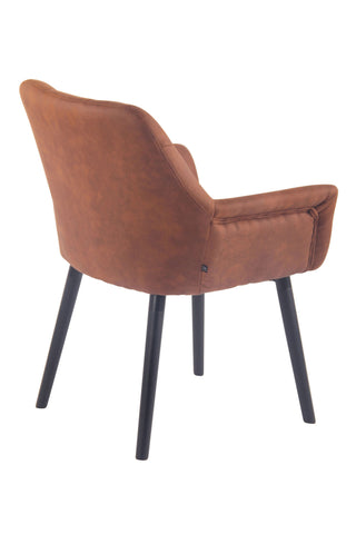 TPFLiving Esszimmerstuhl Cassy Vintage Kunstleder Gestell Buchenholz Schwarz TPFLiving Esszimmerstuhl Cassy Vintage Kunstleder Gestell Buchenholz Schwarz