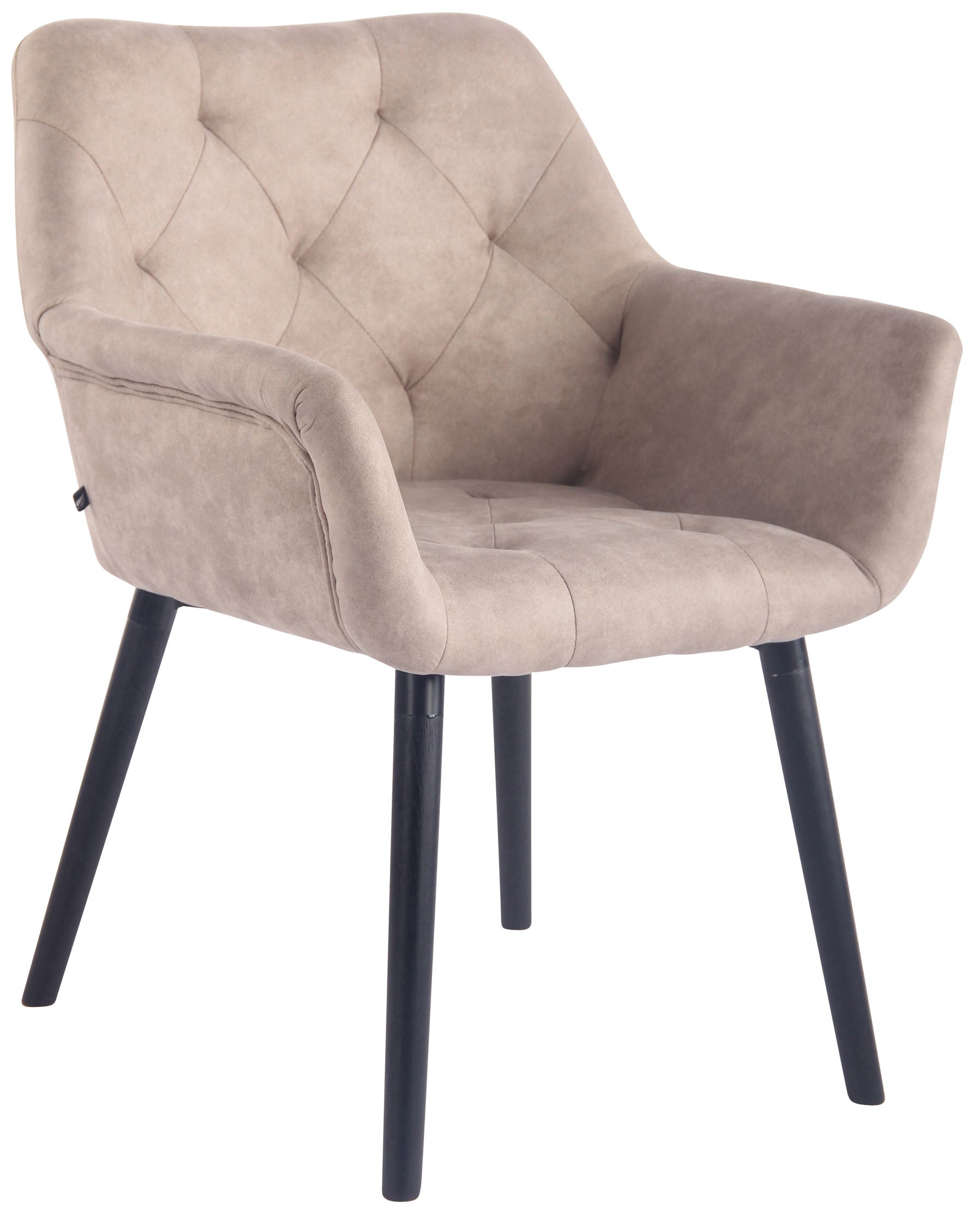 TPFLiving Esszimmerstuhl Cassy Vintage Kunstleder Gestell Buchenholz Schwarz TPFLiving Esszimmerstuhl Cassy Vintage Kunstleder Gestell Buchenholz Schwarz