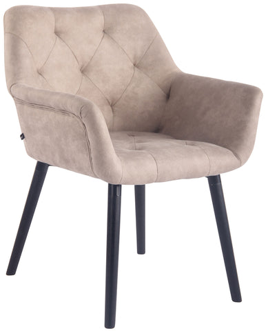 TPFLiving Esszimmerstuhl Cassy Vintage Kunstleder Gestell Buchenholz Schwarz TPFLiving Esszimmerstuhl Cassy Vintage Kunstleder Gestell Buchenholz Schwarz