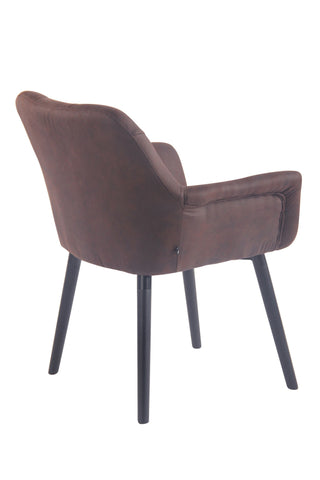 TPFLiving Esszimmerstuhl Cassy Vintage Kunstleder Gestell Buchenholz Schwarz TPFLiving Esszimmerstuhl Cassy Vintage Kunstleder Gestell Buchenholz Schwarz