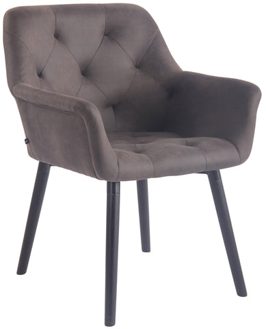 TPFLiving Esszimmerstuhl Cassy Vintage Kunstleder Gestell Buchenholz Schwarz TPFLiving Esszimmerstuhl Cassy Vintage Kunstleder Gestell Buchenholz Schwarz