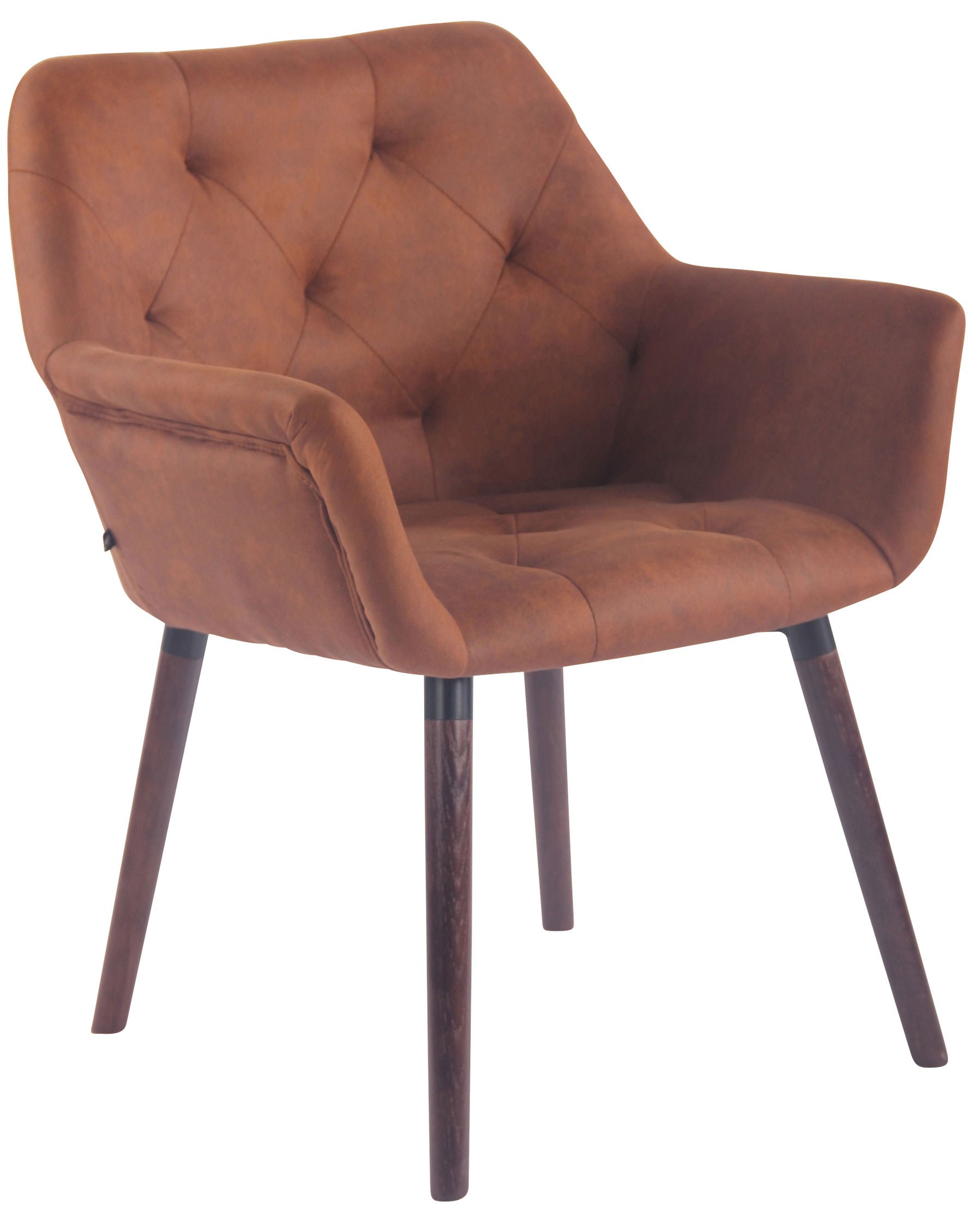 TPFLiving Esszimmerstuhl Cassy Vintage Kunstleder Gestell Buchenholz Walnuss TPFLiving Esszimmerstuhl Cassy Vintage Kunstleder Gestell Buchenholz Walnuss