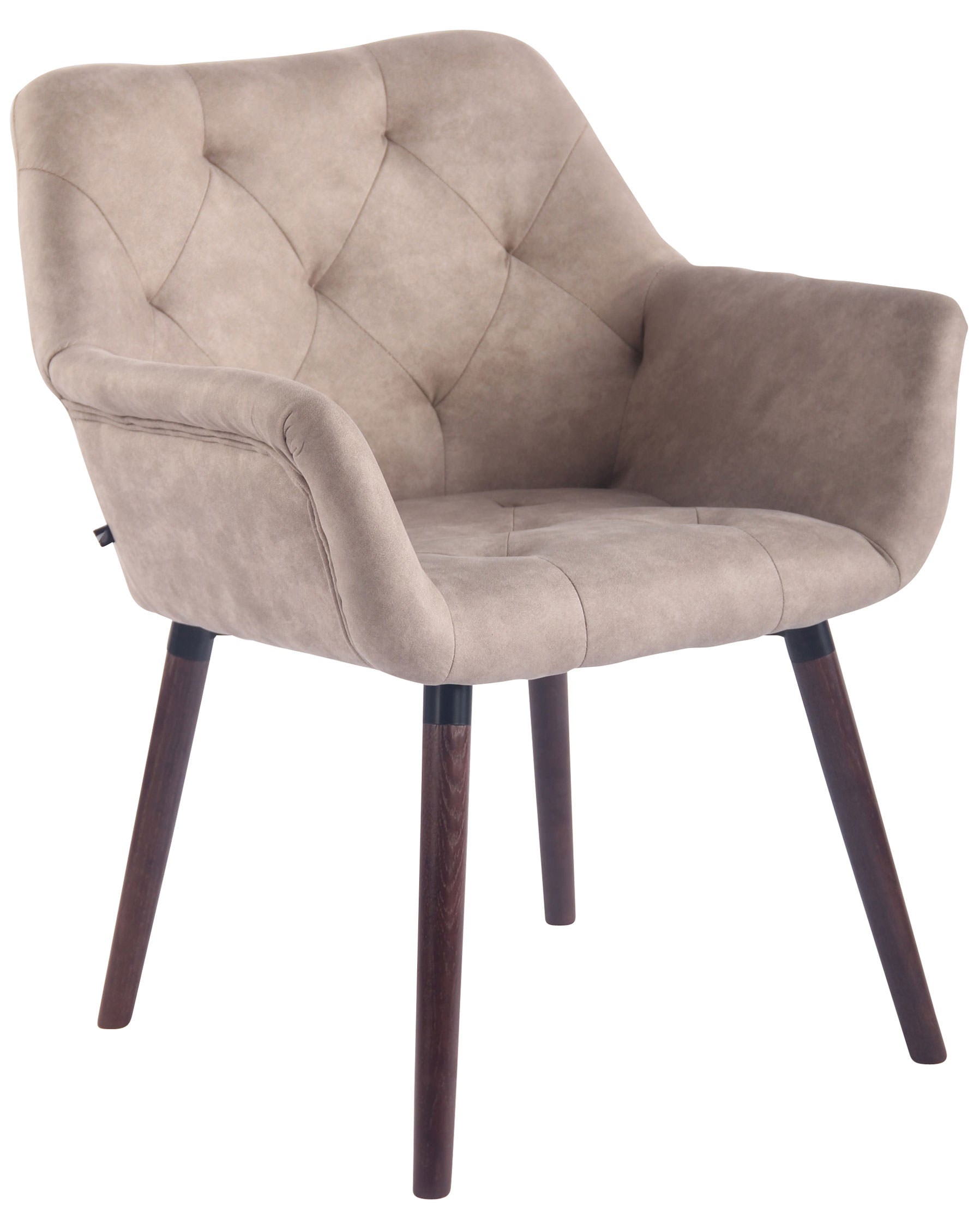 TPFLiving Esszimmerstuhl Cassy Vintage Kunstleder Gestell Buchenholz Walnuss TPFLiving Esszimmerstuhl Cassy Vintage Kunstleder Gestell Buchenholz Walnuss