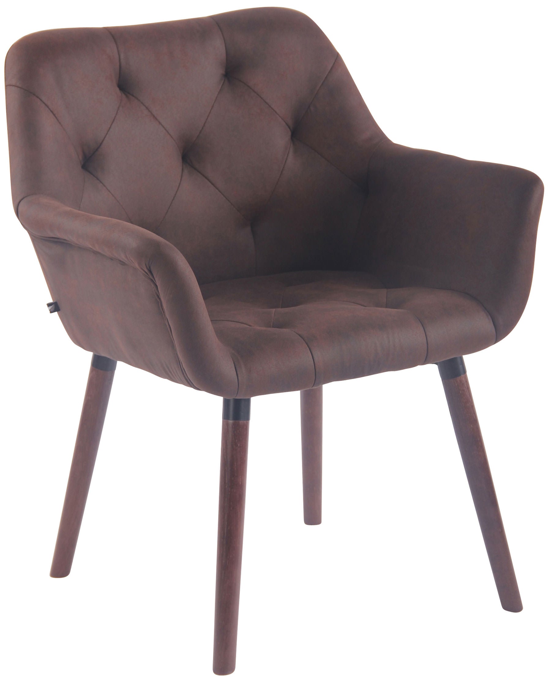 TPFLiving Esszimmerstuhl Cassy Vintage Kunstleder Gestell Buchenholz Walnuss TPFLiving Esszimmerstuhl Cassy Vintage Kunstleder Gestell Buchenholz Walnuss