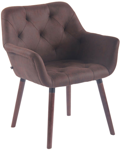 TPFLiving Esszimmerstuhl Cassy Vintage Kunstleder Gestell Buchenholz Walnuss TPFLiving Esszimmerstuhl Cassy Vintage Kunstleder Gestell Buchenholz Walnuss