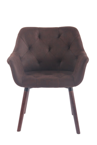 TPFLiving Esszimmerstuhl Cassy Vintage Kunstleder Gestell Buchenholz Walnuss TPFLiving Esszimmerstuhl Cassy Vintage Kunstleder Gestell Buchenholz Walnuss