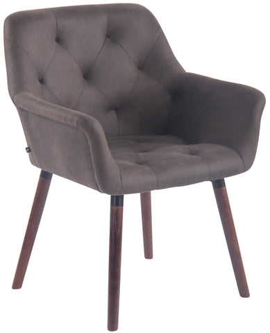 TPFLiving Esszimmerstuhl Cassy Vintage Kunstleder Gestell Buchenholz Walnuss TPFLiving Esszimmerstuhl Cassy Vintage Kunstleder Gestell Buchenholz Walnuss