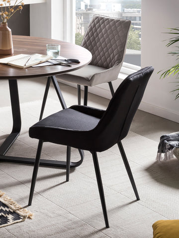 TPFLiving 2er Set Esszimmerstuhl Oliver Stoff mit Diamantsteppung TPFLiving 2er Set Esszimmerstuhl Oliver Stoff mit Diamantsteppung