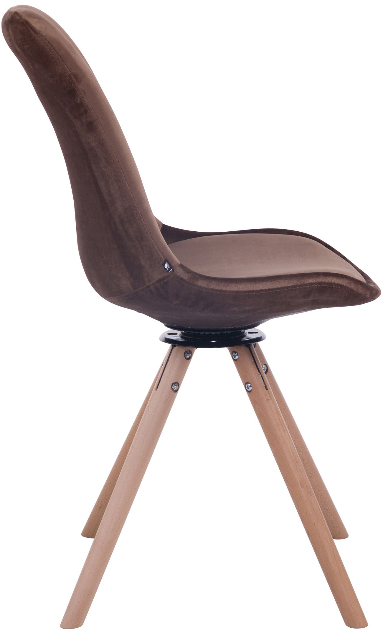 TPFLiving Esszimmerstuhl Troll Samt Gestell Buchenholz Rund Natura TPFLiving Esszimmerstuhl Troll Samt Gestell Buchenholz Rund Natura