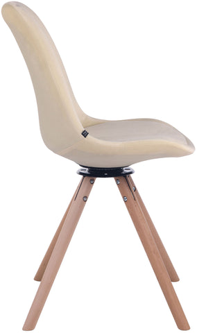 TPFLiving Esszimmerstuhl Troll Samt Gestell Buchenholz Rund Natura TPFLiving Esszimmerstuhl Troll Samt Gestell Buchenholz Rund Natura