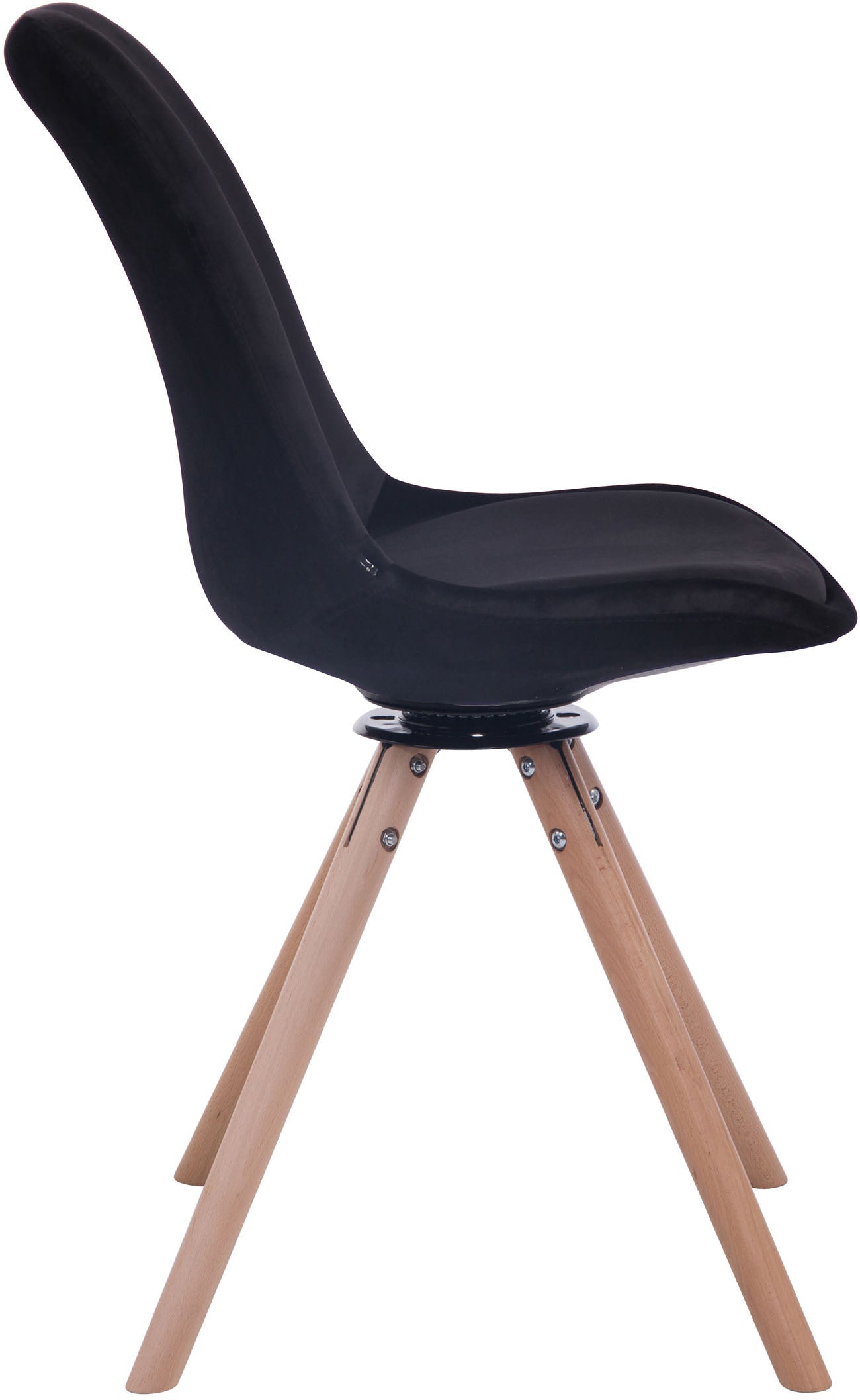 TPFLiving Esszimmerstuhl Troll Samt Gestell Buchenholz Rund Natura TPFLiving Esszimmerstuhl Troll Samt Gestell Buchenholz Rund Natura