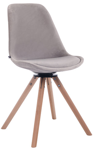 TPFLiving Esszimmerstuhl Troll Samt Gestell Buchenholz Rund Natura TPFLiving Esszimmerstuhl Troll Samt Gestell Buchenholz Rund Natura