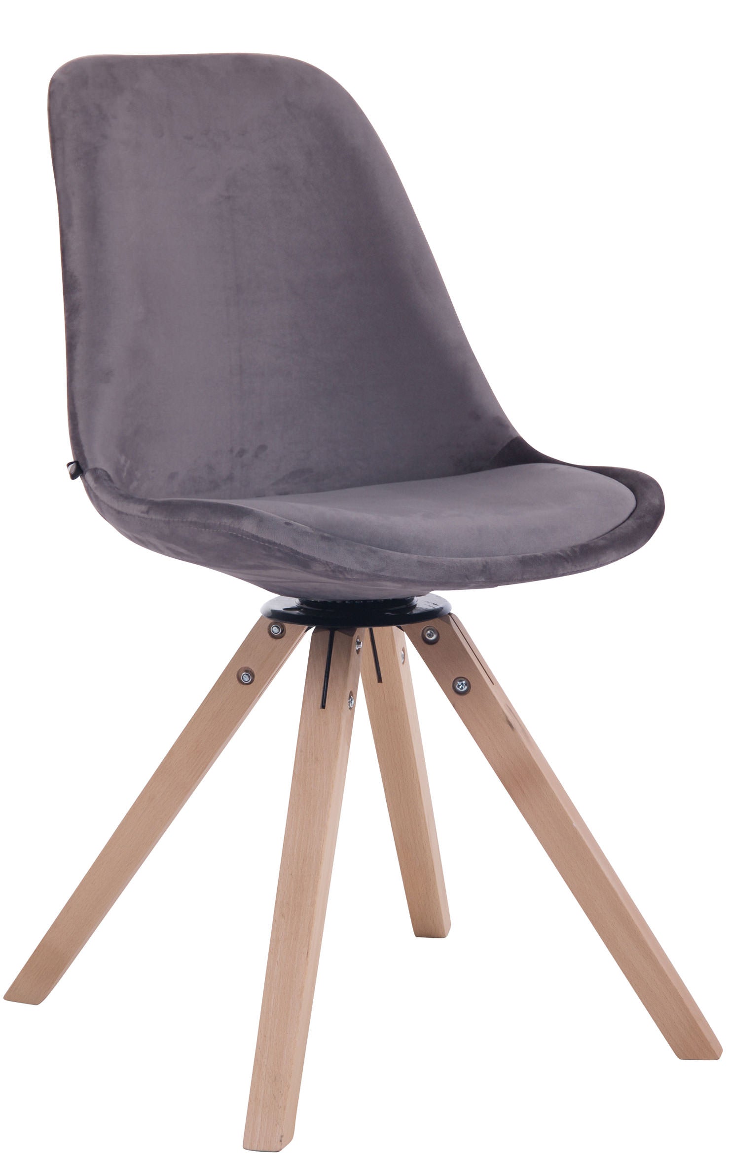 TPFLiving Esszimmerstuhl Troll Samt Gestell Buchenholz Square Natura TPFLiving Esszimmerstuhl Troll Samt Gestell Buchenholz Square Natura