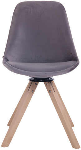 TPFLiving Esszimmerstuhl Troll Samt Gestell Buchenholz Square Natura TPFLiving Esszimmerstuhl Troll Samt Gestell Buchenholz Square Natura