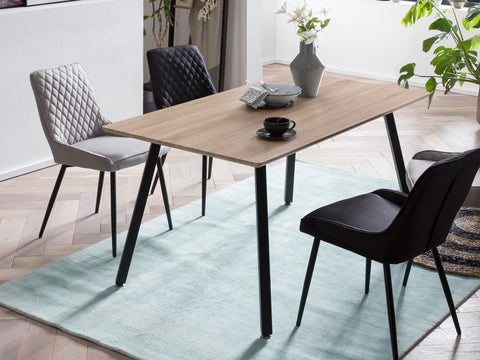 TPFLiving 2er Set Esszimmerstuhl Oliver Stoff mit Diamantsteppung TPFLiving 2er Set Esszimmerstuhl Oliver Stoff mit Diamantsteppung