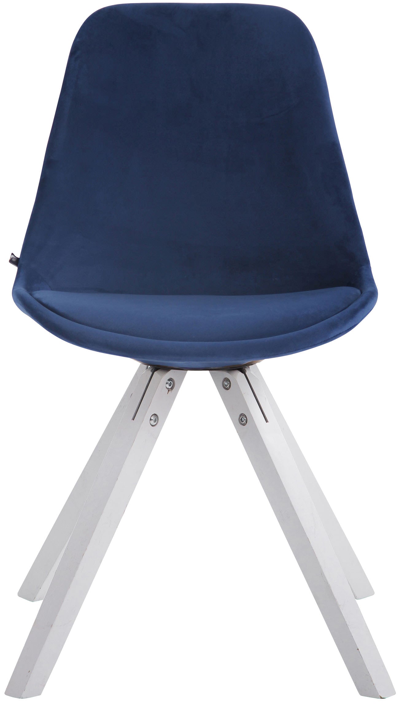 TPFLiving Besucherstuhl Toulon Samt Gestell Buchenholz Weiß Square TPFLiving Besucherstuhl Toulon Samt Gestell Buchenholz Weiß Square