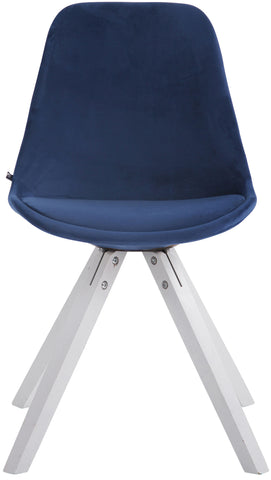 TPFLiving Besucherstuhl Toulon Samt Gestell Buchenholz Weiß Square TPFLiving Besucherstuhl Toulon Samt Gestell Buchenholz Weiß Square