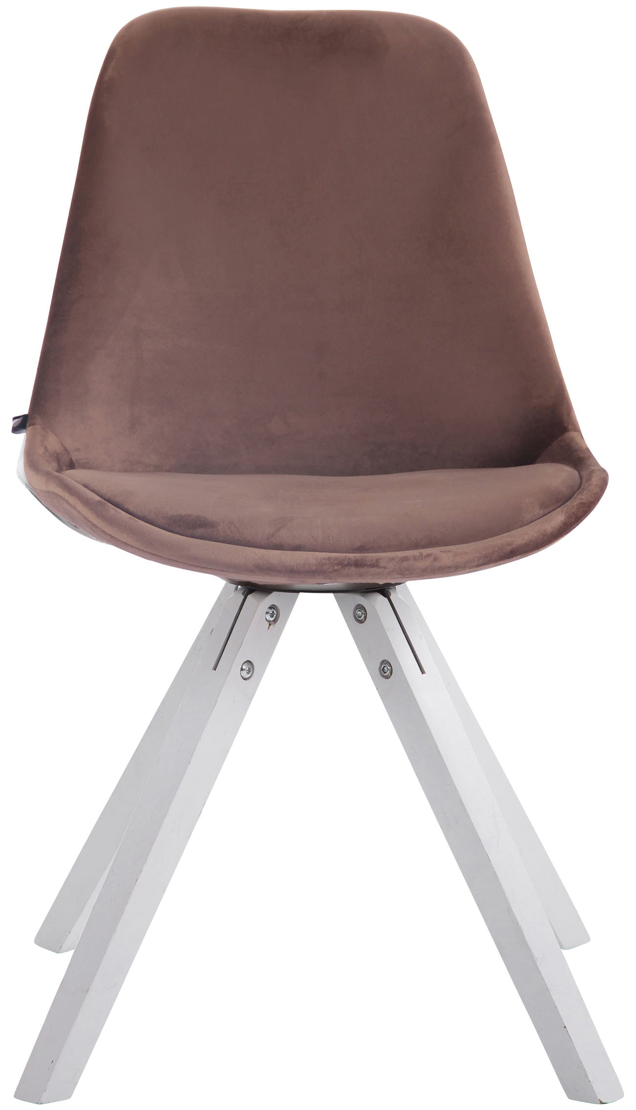 TPFLiving Besucherstuhl Toulon Samt Gestell Buchenholz Weiß Square TPFLiving Besucherstuhl Toulon Samt Gestell Buchenholz Weiß Square