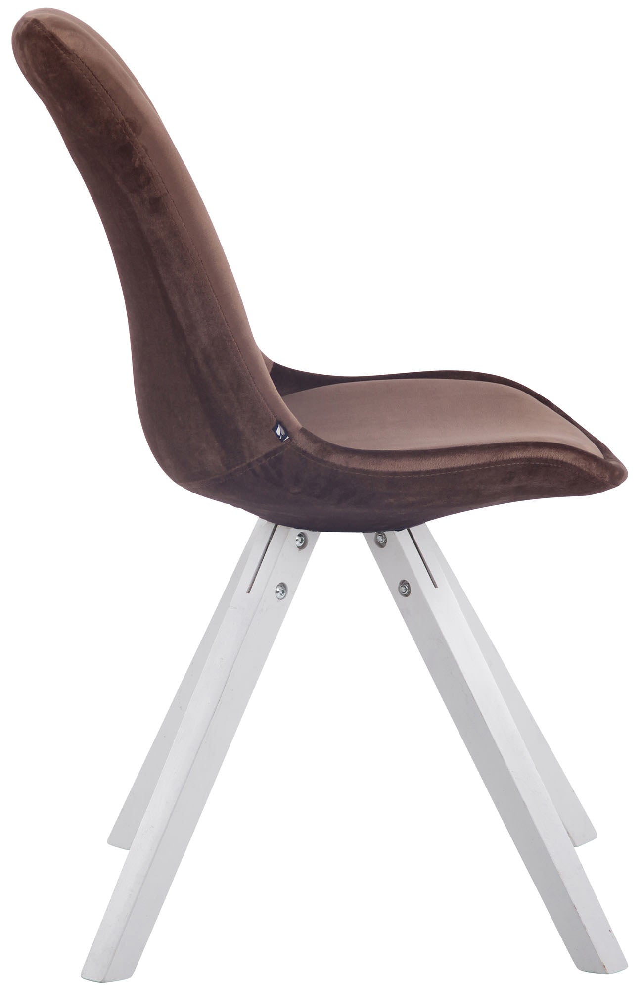 TPFLiving Besucherstuhl Toulon Samt Gestell Buchenholz Weiß Square TPFLiving Besucherstuhl Toulon Samt Gestell Buchenholz Weiß Square