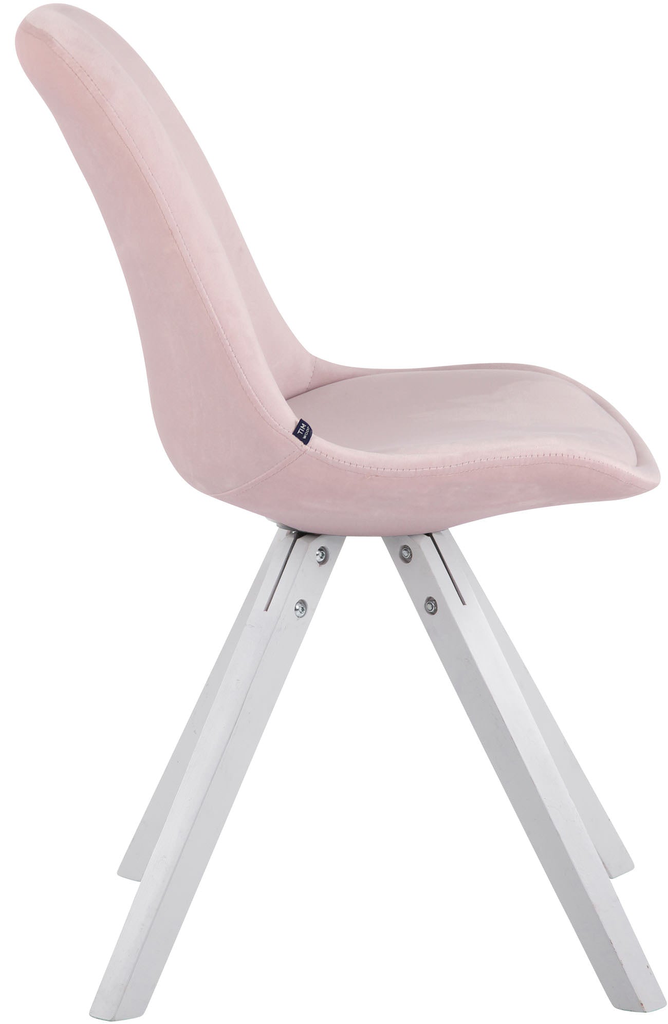 TPFLiving Besucherstuhl Toulon Samt Gestell Buchenholz Weiß Square TPFLiving Besucherstuhl Toulon Samt Gestell Buchenholz Weiß Square