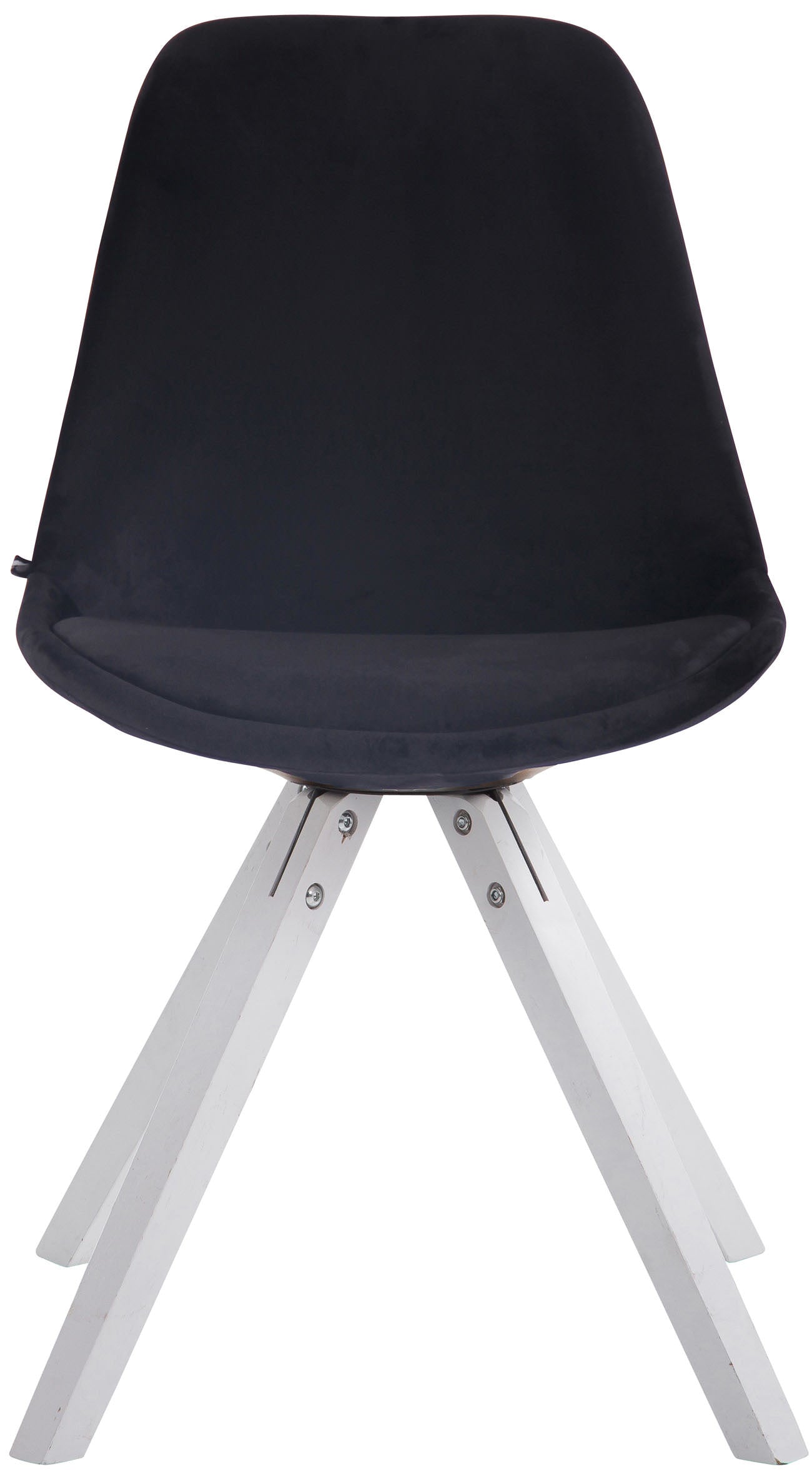 TPFLiving Besucherstuhl Toulon Samt Gestell Buchenholz Weiß Square TPFLiving Besucherstuhl Toulon Samt Gestell Buchenholz Weiß Square