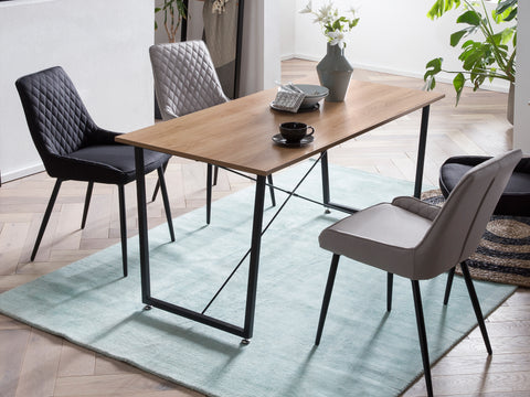 TPFLiving 2er Set Esszimmerstuhl Oliver Stoff mit Diamantsteppung TPFLiving 2er Set Esszimmerstuhl Oliver Stoff mit Diamantsteppung