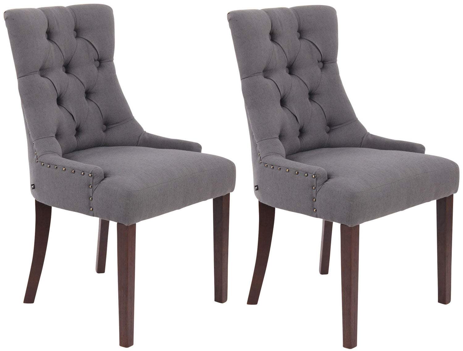 TPFLiving 2er Set Esszimmerstuhl Aboli Stoff antik TPFLiving 2er Set Esszimmerstuhl Aboli Stoff antik