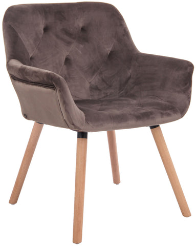 TPFLiving Esszimmerstuhl Cassy Samt Gestell Buchenholz Natura TPFLiving Esszimmerstuhl Cassy Samt Gestell Buchenholz Natura