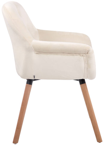 TPFLiving Esszimmerstuhl Cassy Samt Gestell Buchenholz Natura TPFLiving Esszimmerstuhl Cassy Samt Gestell Buchenholz Natura