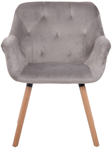 TPFLiving Esszimmerstuhl Cassy Samt Gestell Buchenholz Natura TPFLiving Esszimmerstuhl Cassy Samt Gestell Buchenholz Natura