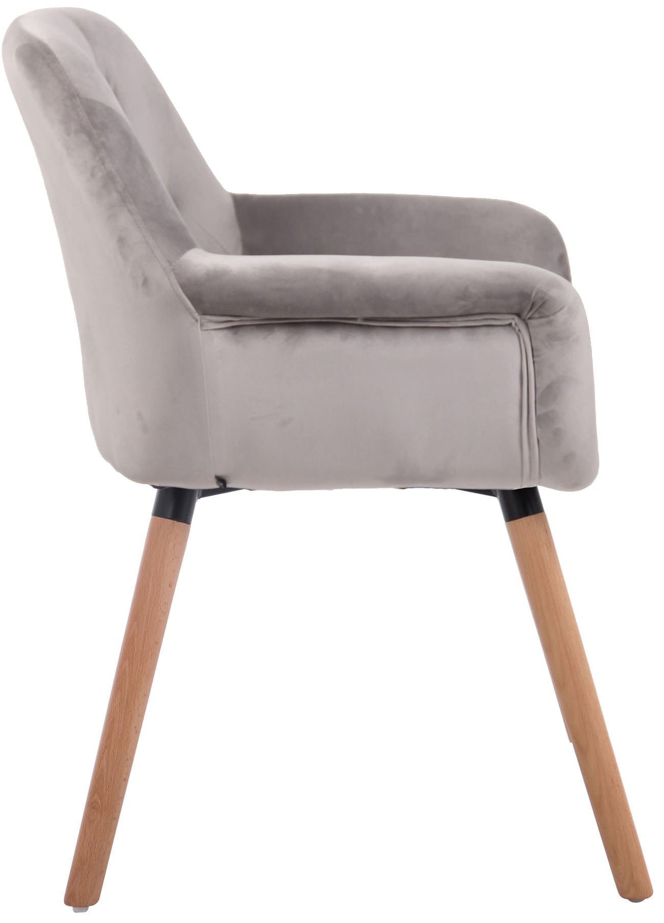 TPFLiving Esszimmerstuhl Cassy Samt Gestell Buchenholz Natura TPFLiving Esszimmerstuhl Cassy Samt Gestell Buchenholz Natura