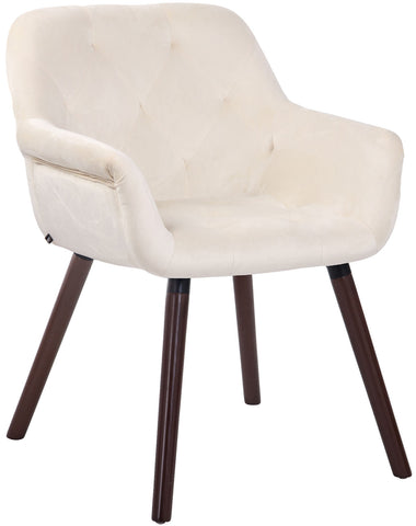 TPFLiving Esszimmerstuhl Cassy Samt Gestell Buchenholz Walnuss TPFLiving Esszimmerstuhl Cassy Samt Gestell Buchenholz Walnuss