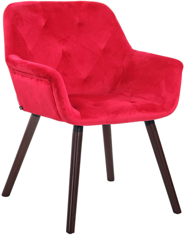 TPFLiving Esszimmerstuhl Cassy Samt Gestell Buchenholz Walnuss TPFLiving Esszimmerstuhl Cassy Samt Gestell Buchenholz Walnuss