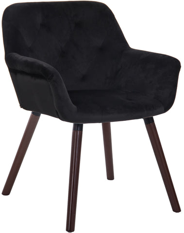 TPFLiving Esszimmerstuhl Cassy Samt Gestell Buchenholz Walnuss TPFLiving Esszimmerstuhl Cassy Samt Gestell Buchenholz Walnuss