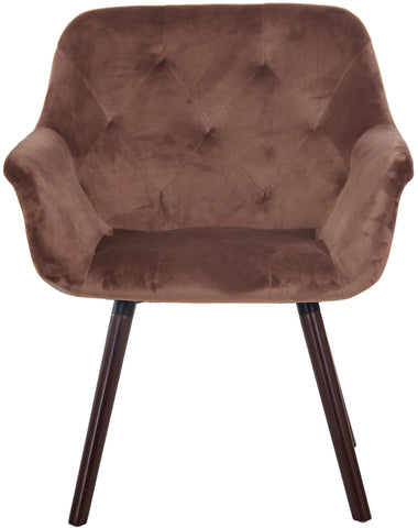 TPFLiving Esszimmerstuhl Cassy Samt Gestell Buchenholz Walnuss TPFLiving Esszimmerstuhl Cassy Samt Gestell Buchenholz Walnuss