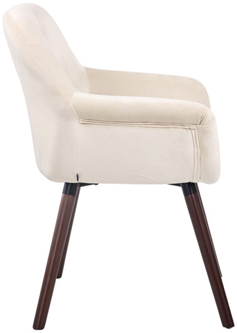 TPFLiving Esszimmerstuhl Cassy Samt Gestell Buchenholz Walnuss TPFLiving Esszimmerstuhl Cassy Samt Gestell Buchenholz Walnuss