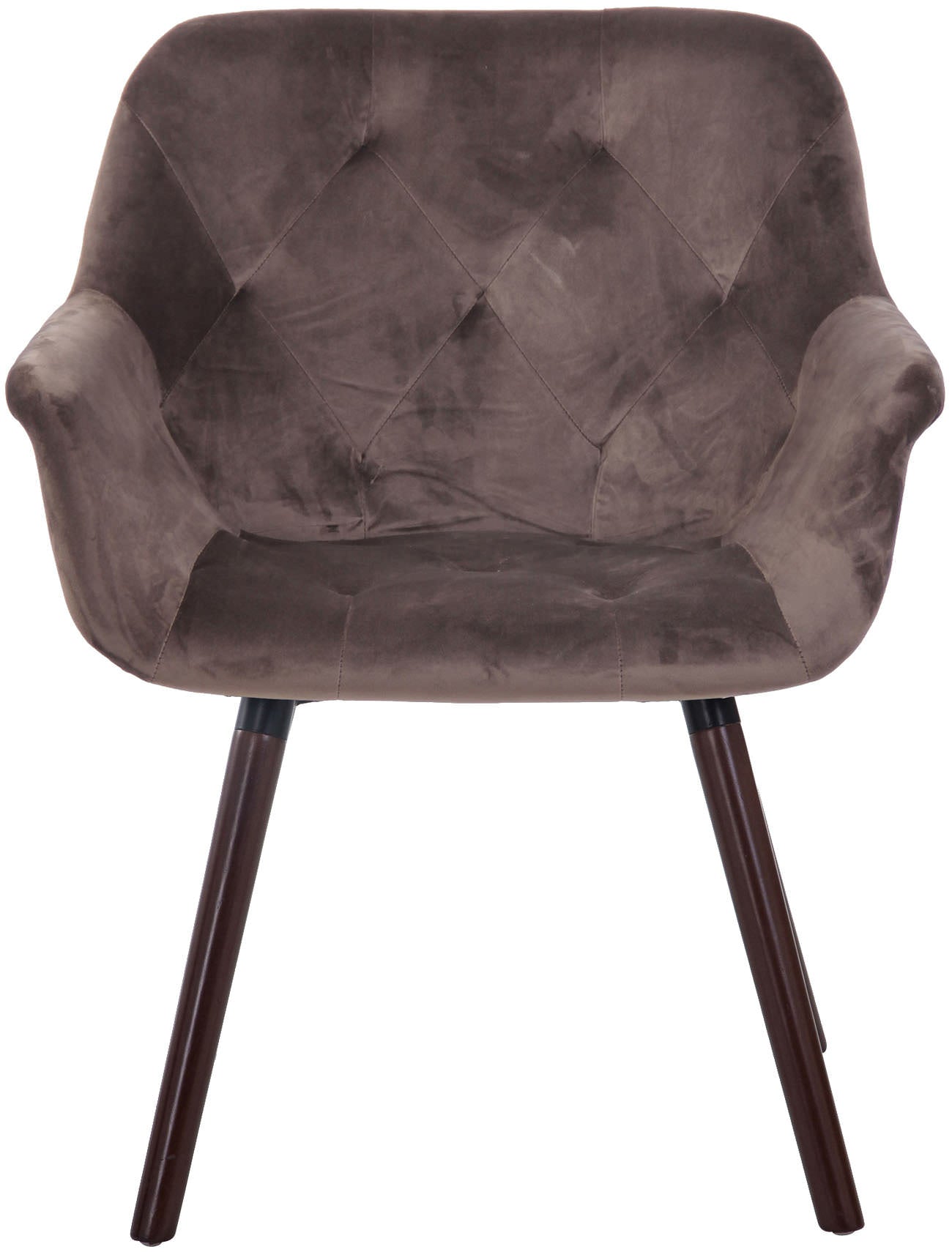 TPFLiving Esszimmerstuhl Cassy Samt Gestell Buchenholz Walnuss TPFLiving Esszimmerstuhl Cassy Samt Gestell Buchenholz Walnuss