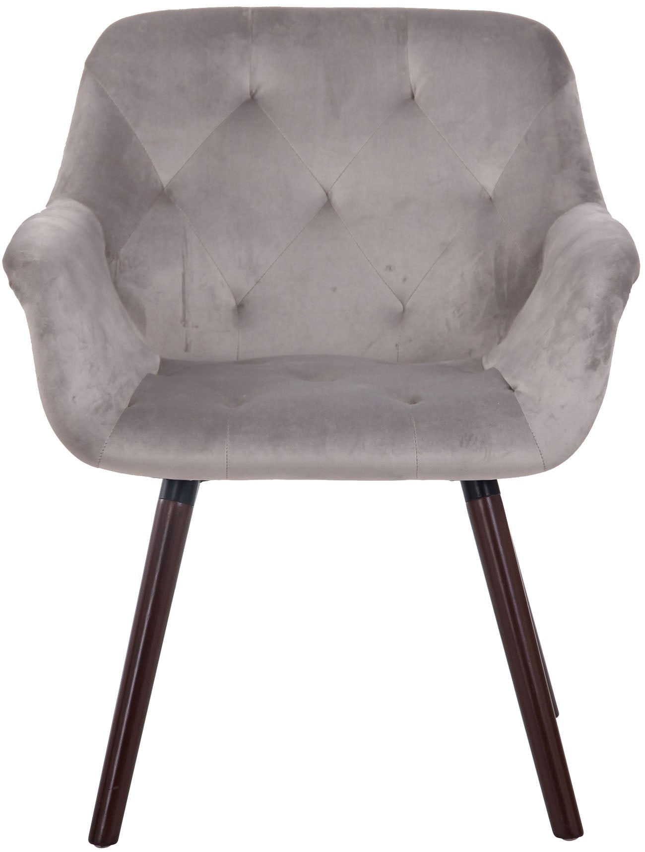 TPFLiving Esszimmerstuhl Cassy Samt Gestell Buchenholz Walnuss TPFLiving Esszimmerstuhl Cassy Samt Gestell Buchenholz Walnuss