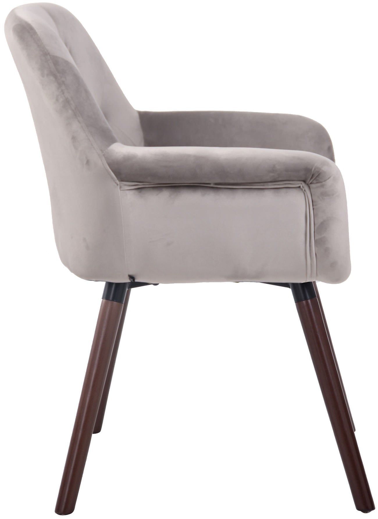 TPFLiving Esszimmerstuhl Cassy Samt Gestell Buchenholz Walnuss TPFLiving Esszimmerstuhl Cassy Samt Gestell Buchenholz Walnuss