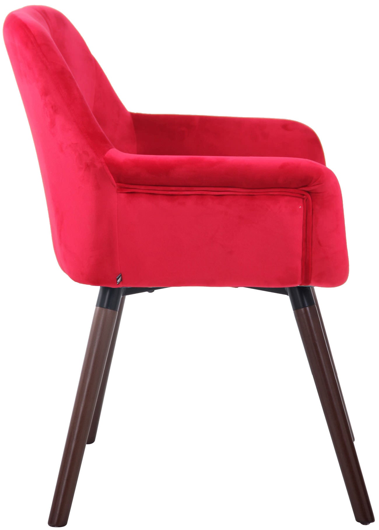 TPFLiving Esszimmerstuhl Cassy Samt Gestell Buchenholz Walnuss TPFLiving Esszimmerstuhl Cassy Samt Gestell Buchenholz Walnuss