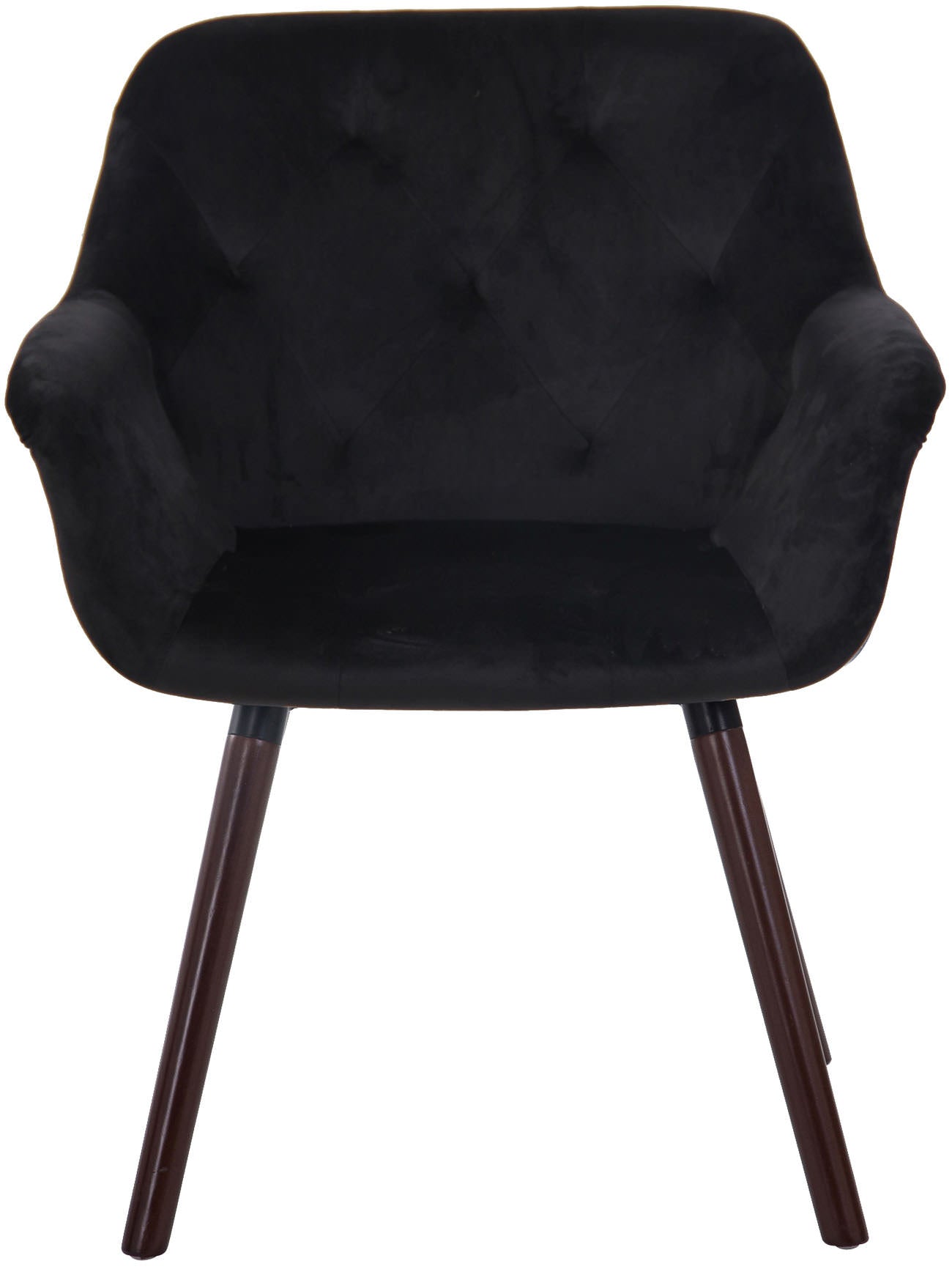 TPFLiving Esszimmerstuhl Cassy Samt Gestell Buchenholz Walnuss TPFLiving Esszimmerstuhl Cassy Samt Gestell Buchenholz Walnuss