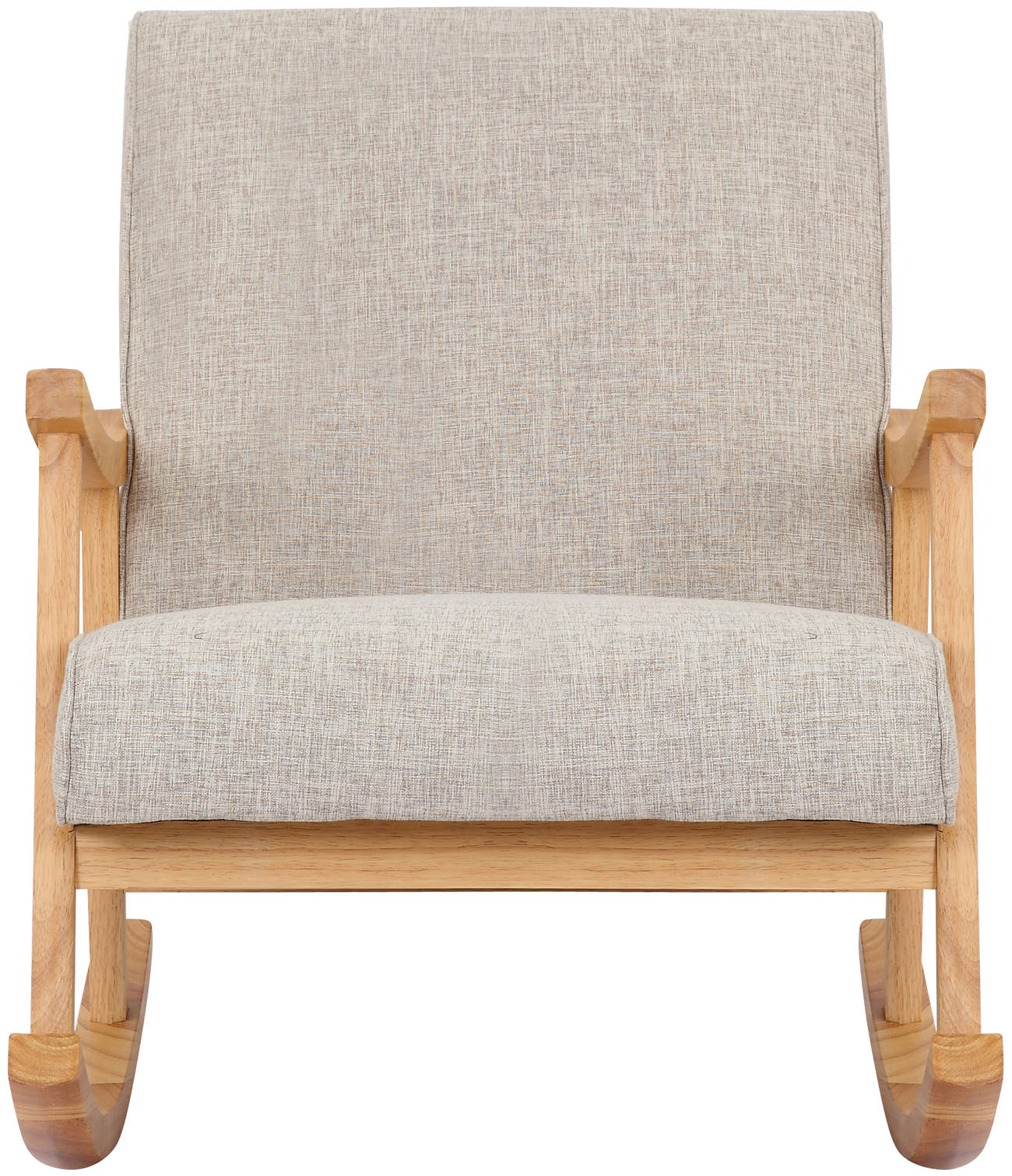 TPFLiving Schaukelstuhl Morello Stoff Gestell Kautschukhokz natur TPFLiving Schaukelstuhl Morello Stoff Gestell Kautschukhokz natur