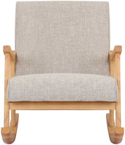 TPFLiving Schaukelstuhl Morello Stoff Gestell Kautschukhokz natur TPFLiving Schaukelstuhl Morello Stoff Gestell Kautschukhokz natur